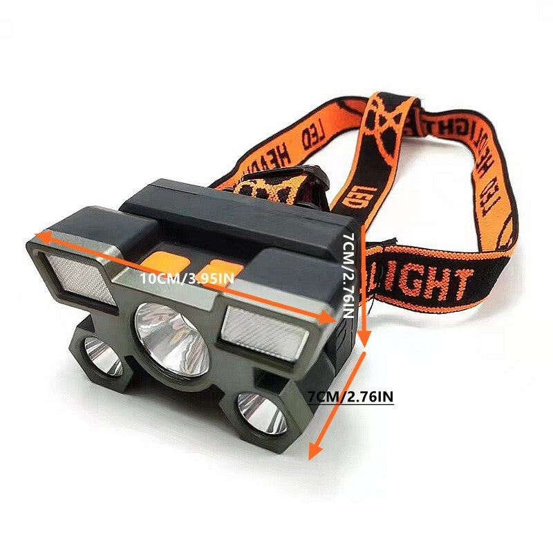 Rechargeable LED Headlamp with 4 Modes for Camping Hiking and Outdoor Use
