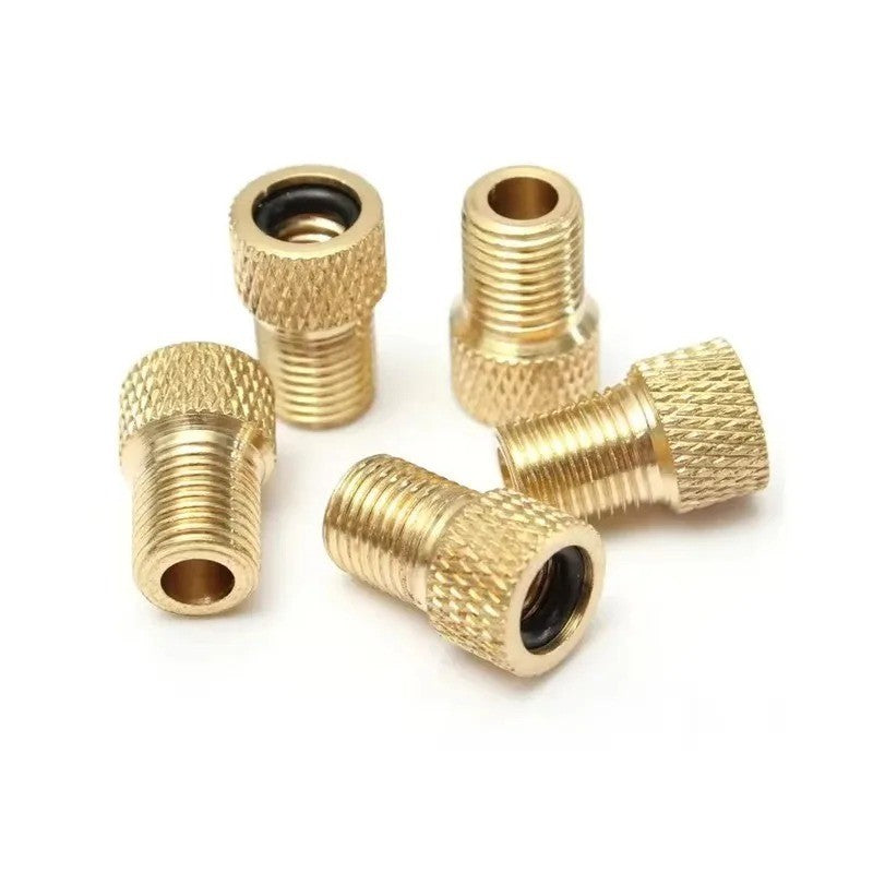 Bike Valve Adapter Set - Presta to Schrader Copper Conversion for Bicycle Tires