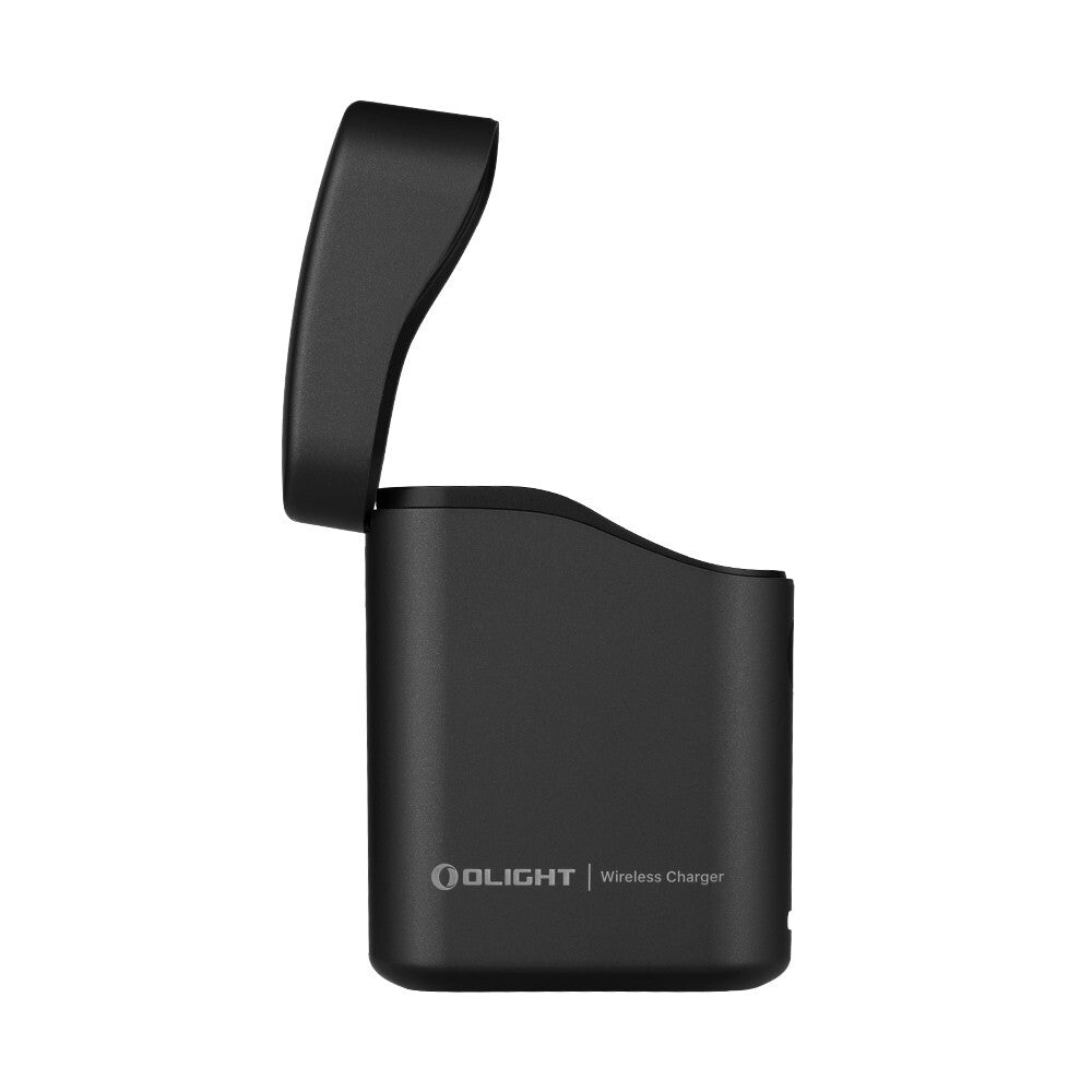 Rechargeable LED Flashlight with Charging Case and Compact Torch - Black