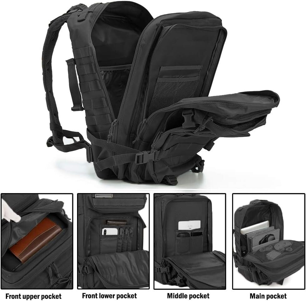 Military Tactical Backpack 30L/45L Molle Assault Bag for Camping Hiking Survival
