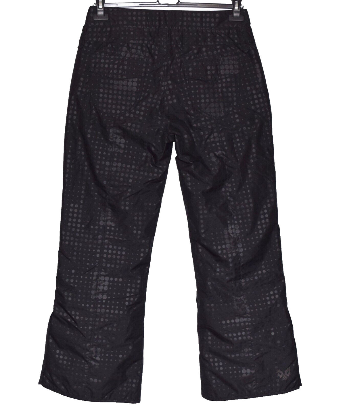 Waterproof Ski Pants for Winter Snow Sports - Black Dot Print, Size L
