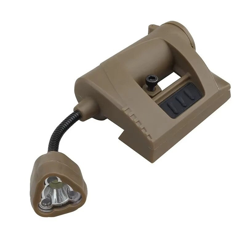 Tactical Helmet Flashlight with IR Signal Light & Rail Mount - Multi-Color