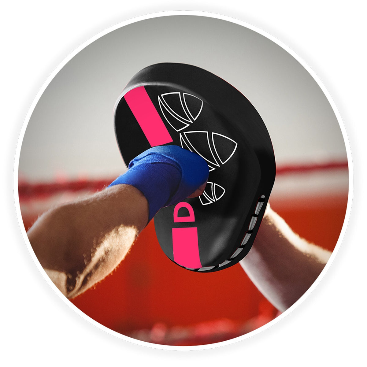 Boxing Focus Punch Mitts for MMA Kickboxing & Muay Thai Training - Black Pink