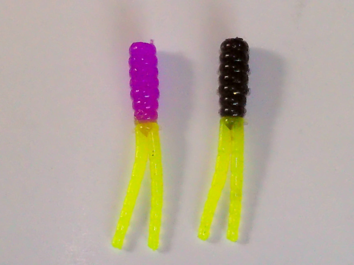 Soft Plastic Fishing Lures Set - 75-2 Inch Crappie Spin Grubs Multiple Colors