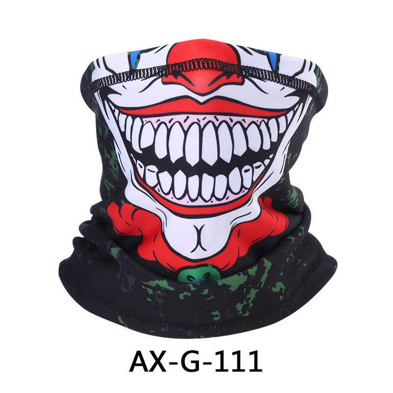 3D Print Fleece Neck Warmer Gaiter Winter Face Mask Scarf for Outdoor Sports