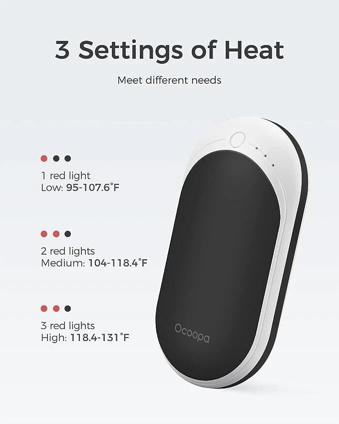 Rechargeable Hand Warmers 5200mAh Portable Electric Pocket Heater