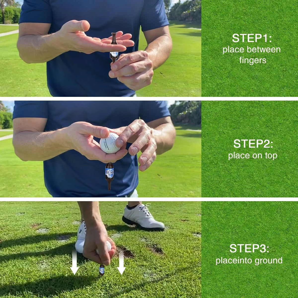 12 Pack Beer Bottle Golf Tees - Handmade Plastic Golf Accessories