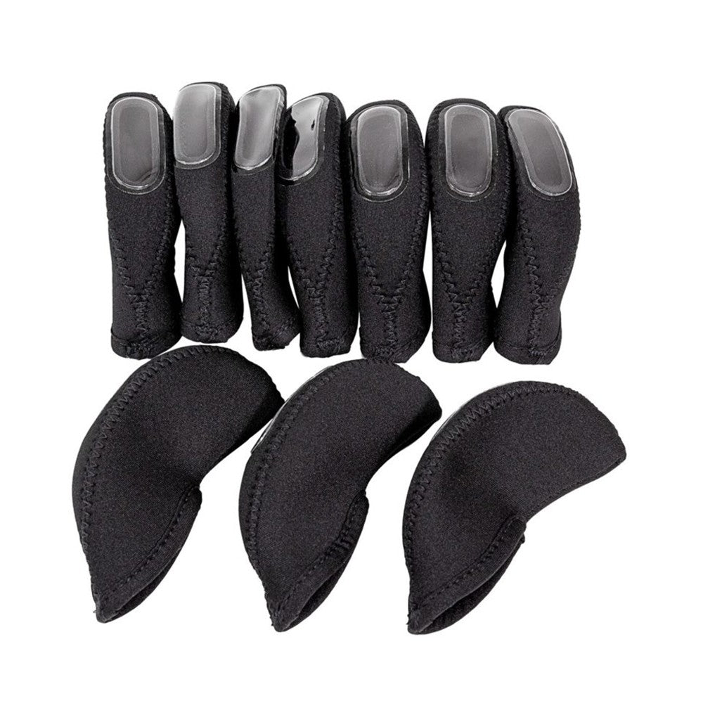 10pc Neoprene Golf Iron Head Covers with Display Window - Club Champ