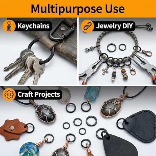 Heavy Duty Steel Fishing Split Rings Kit - 250 Pcs for Lure Making & Tackle