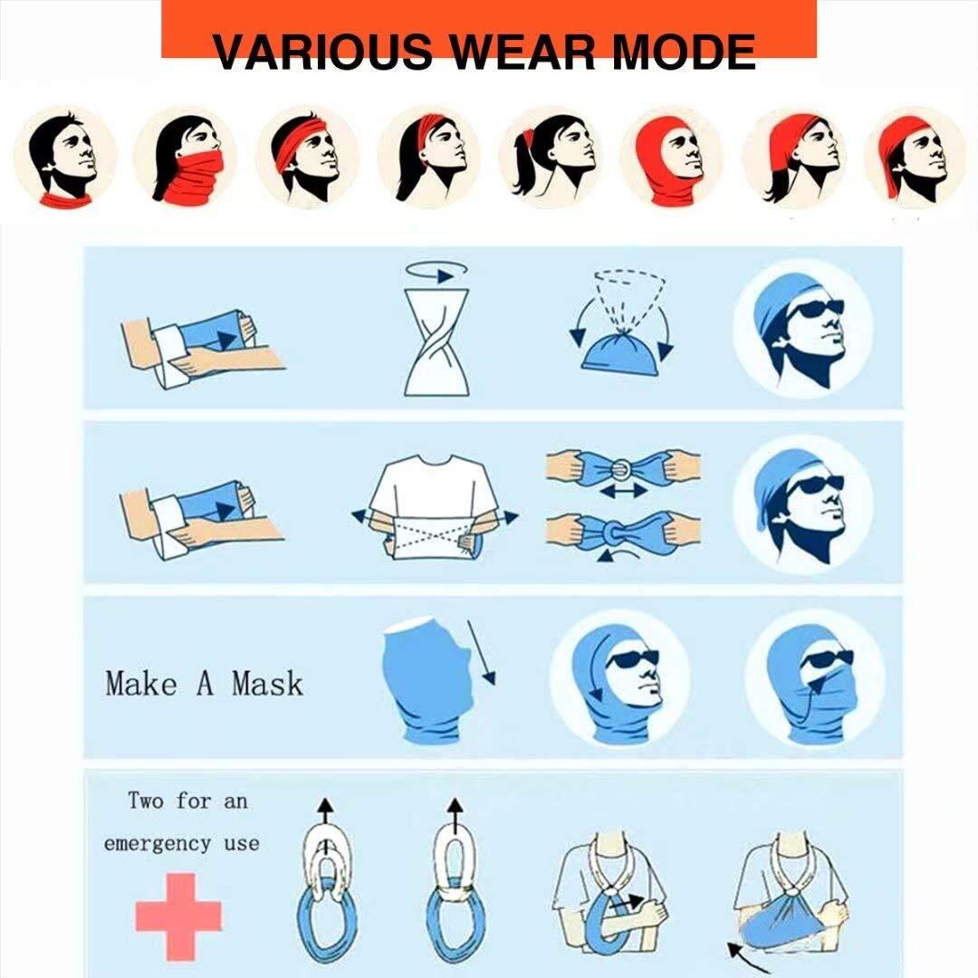 6 Pack Sun Protective Face Masks for Men Multi-Purpose Neck Gaiters