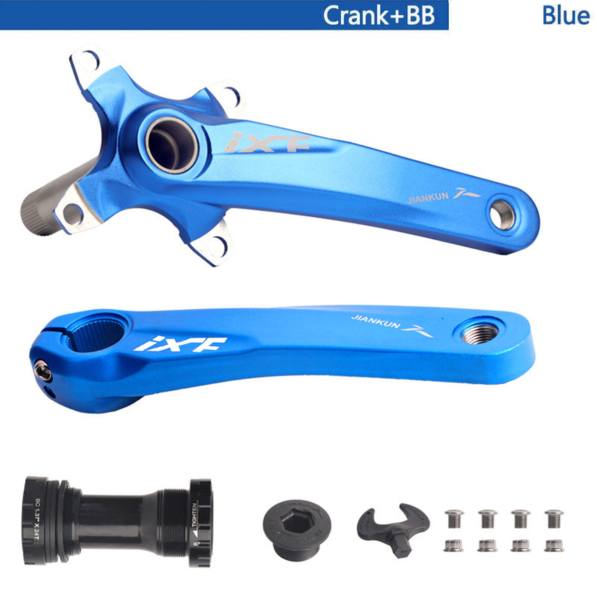 Mountain Bike Crank Set 170mm Hollowtech 64/104BCD with Bottom Bracket