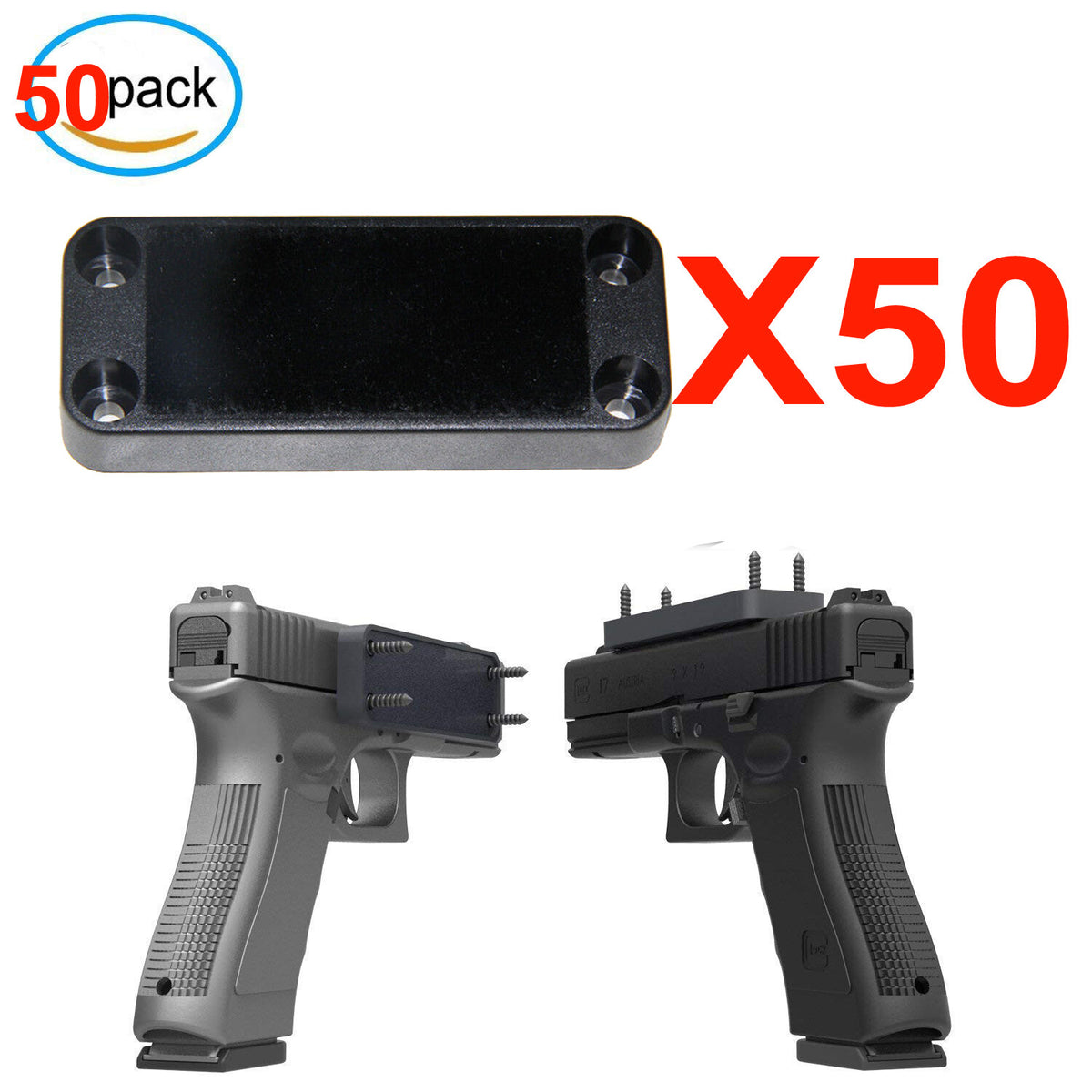 Magnet Concealed Gun Mount Holder for Desk Bed Table 25LB Capacity - Multiple Packs