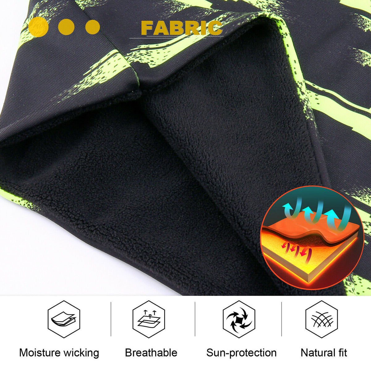 Winter Fleece Neck Gaiter - Reflective Ski Face Mask for Cold Weather