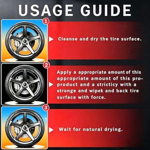 Car Tire Shine with Sponge - Glossy Tire Coating & Protection Paste