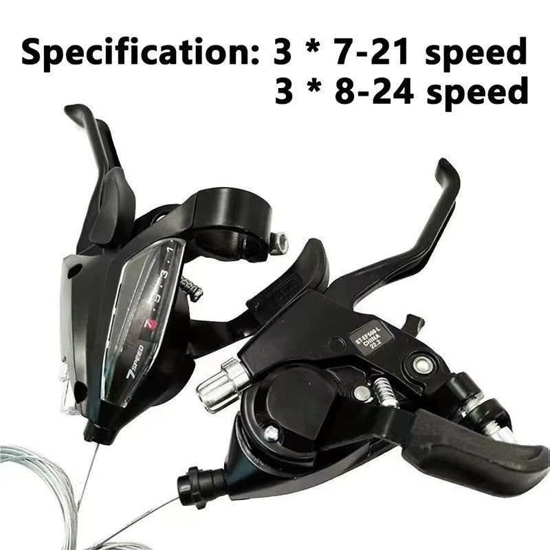 Multi-Speed Bicycle Shifter Set Compatible with Shimano EF500 MTB Bike Brake Levers