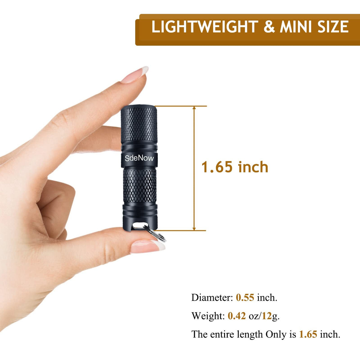Mini Rechargeable LED Keychain Flashlight with Micro USB, Waterproof & Shockproof