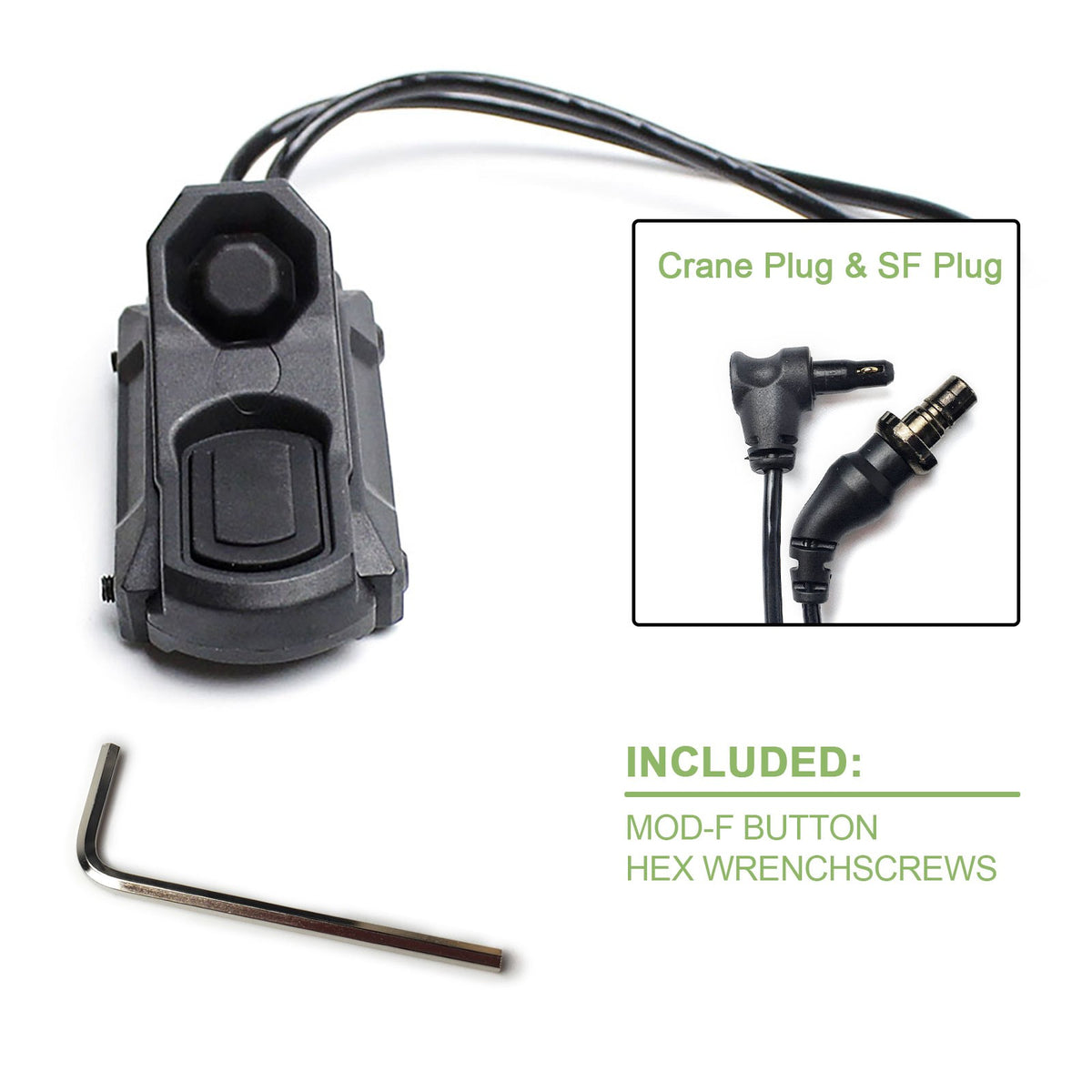 Tactical Dual Button Pressure Switch for Laser and Light, Fits Firearms