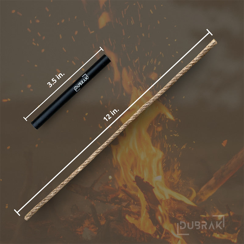 Long Lasting Fire Starter Tinder Rope Set with Bellow for Camping Survival
