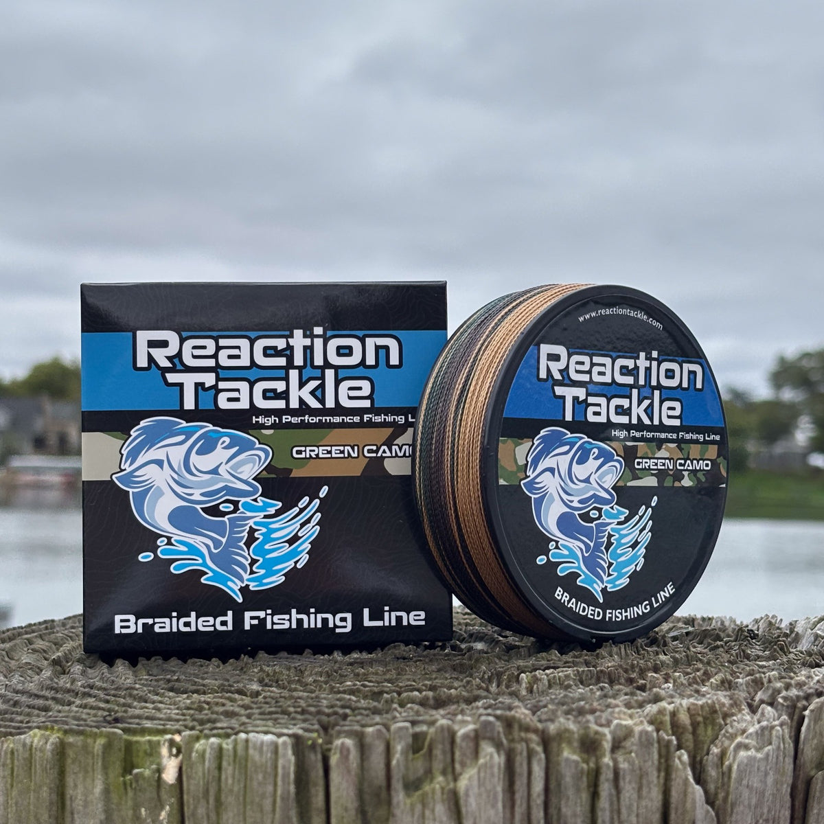 Braided Fishing Line Green Camo - Multiple Sizes & Lengths for Saltwater & Freshwater