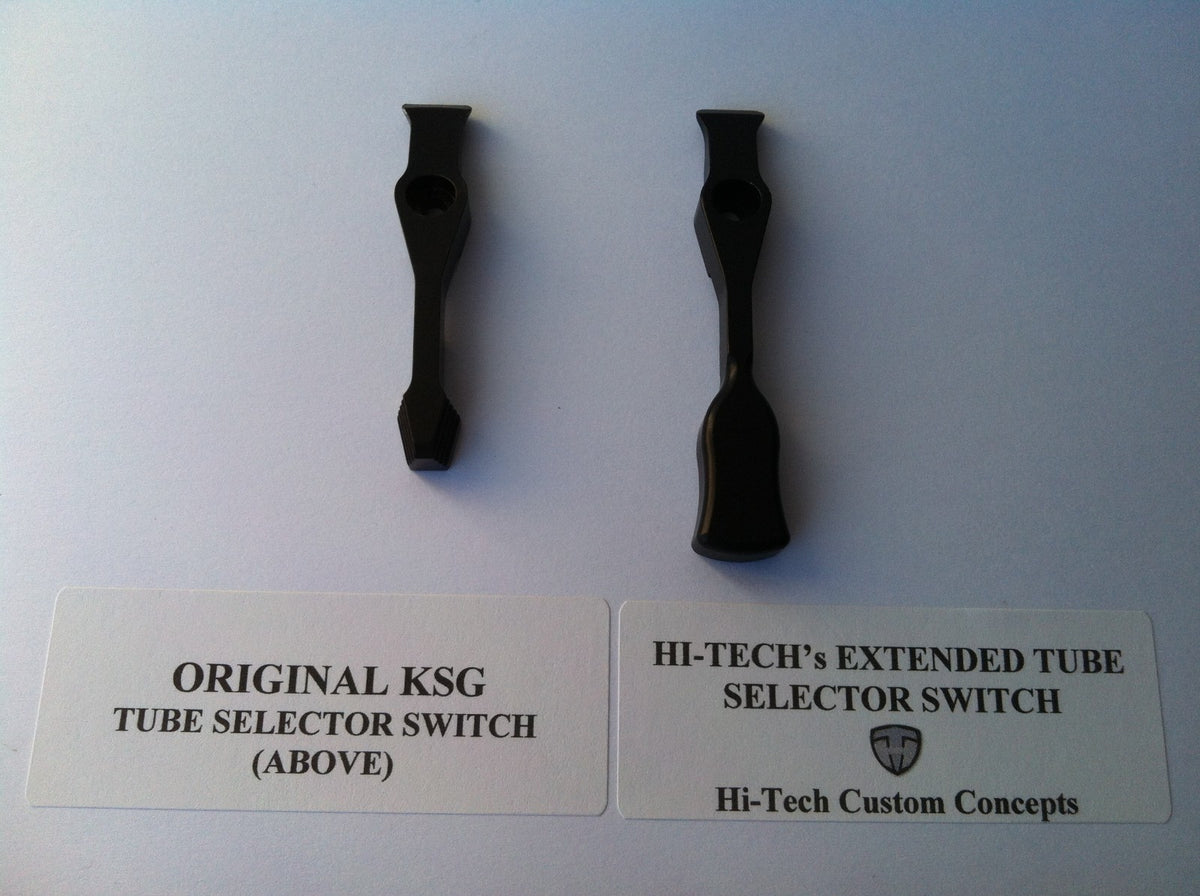 Extended Tube Selector Switch for Kel-Tec KSG & KSG-410 Shotguns - CNC Machined Aluminum