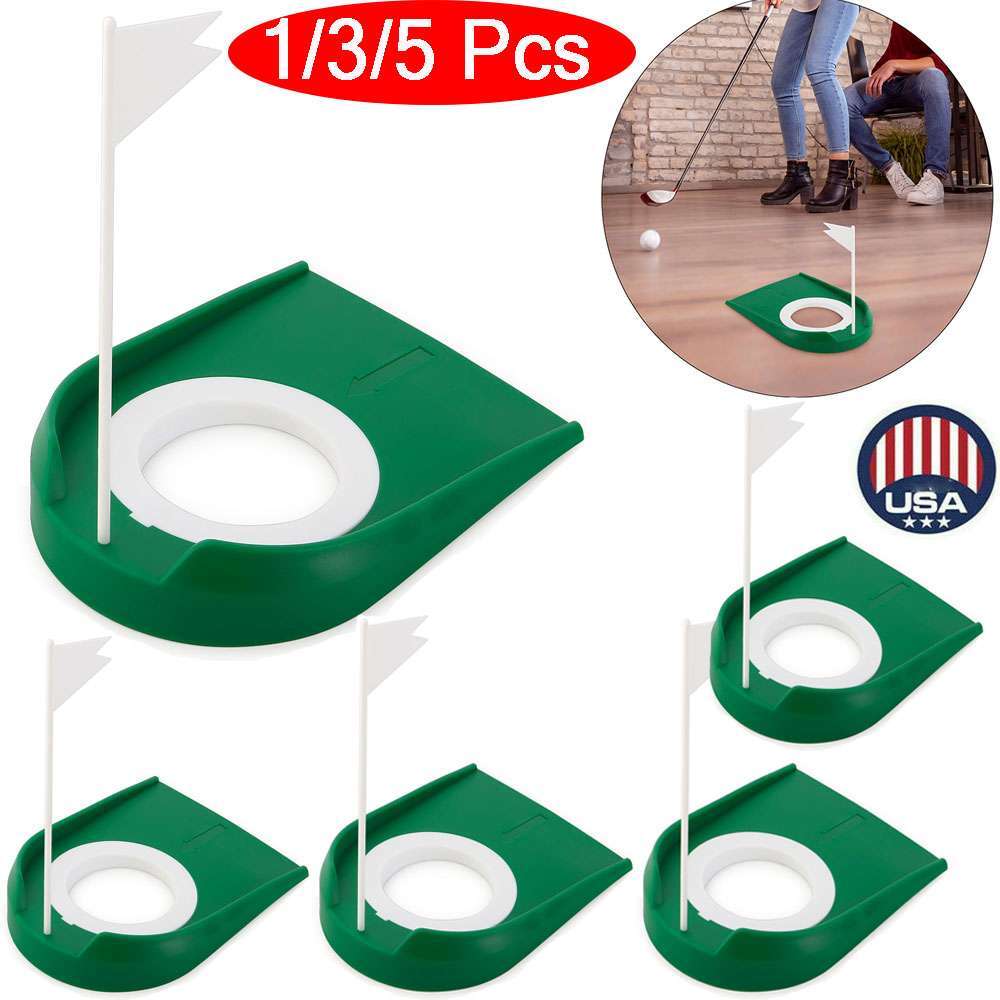 Practice Golf Putting Cup Set - Adjustable Hole & Flag for Indoor & Outdoor Training