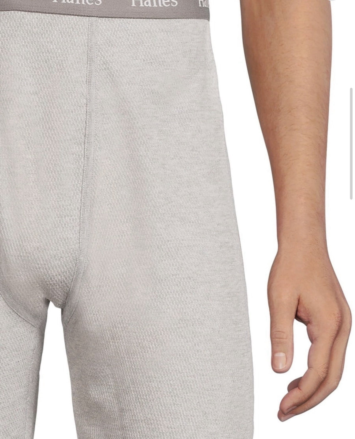 Men's Thermal Pants Gray Medium Elastic Waist for Cold Weather