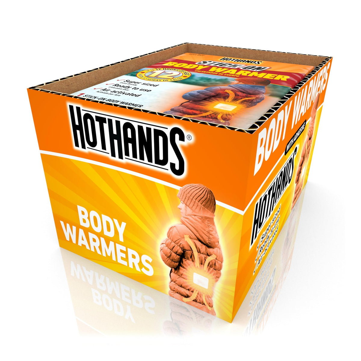 12 Hour Adhesive Body Warmers - Bulk Air-Activated Hand & Body Heat Packs