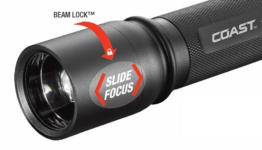 Rechargeable LED Long Distance Focusing Flashlight Black - 300 Lumens