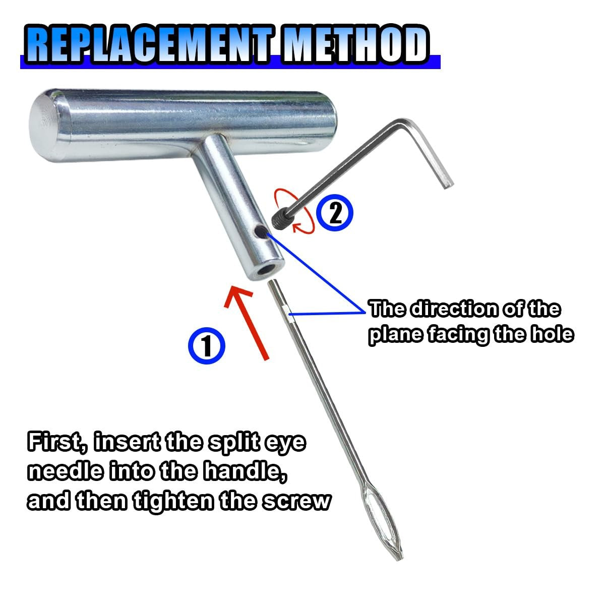 Car Tire Repair Needle Set for Puncture Fixing - 10 High-Quality Replacement Needles