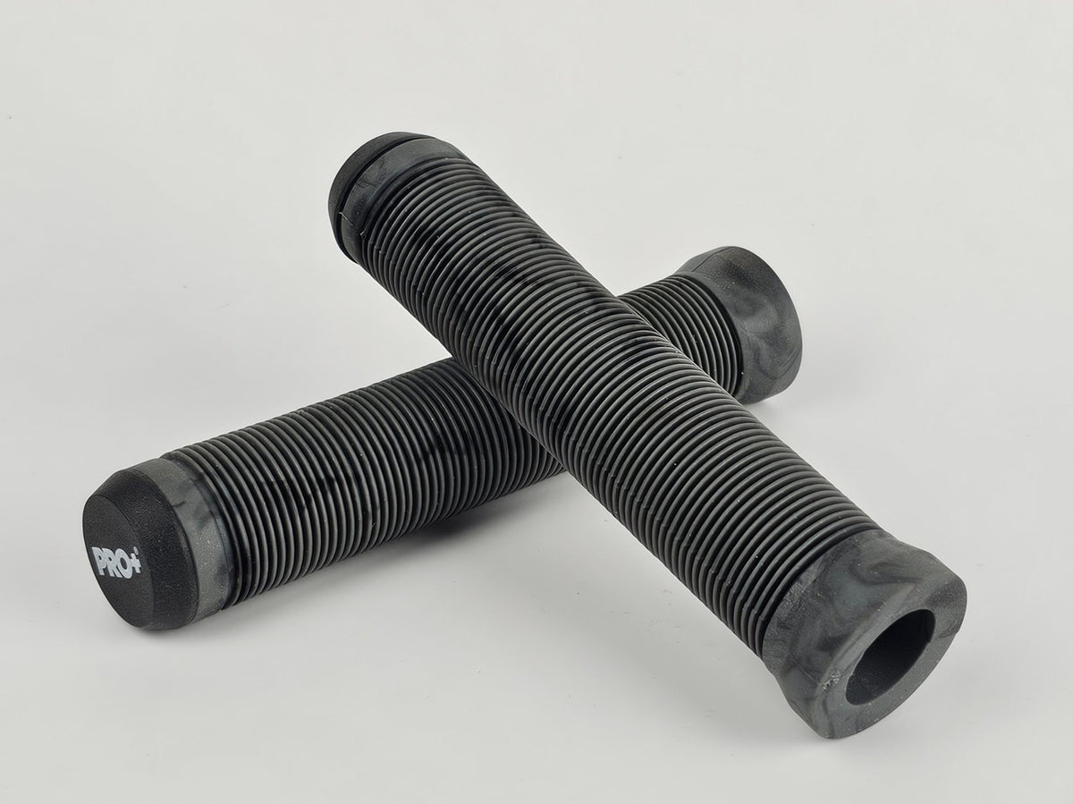 Soft Flangeless Longneck Bike Handlebar Grips - Comfortable, Open End, 135mm