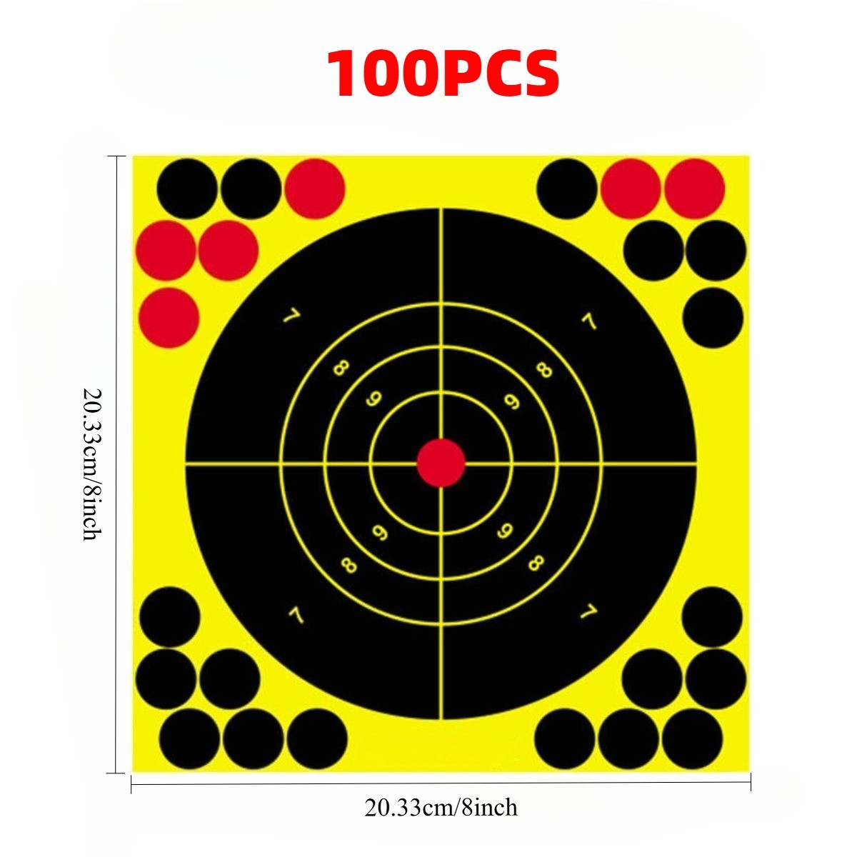 Reactive Shooting Targets Paper for Rifle and Gun Practice, 50 or 100 Pack