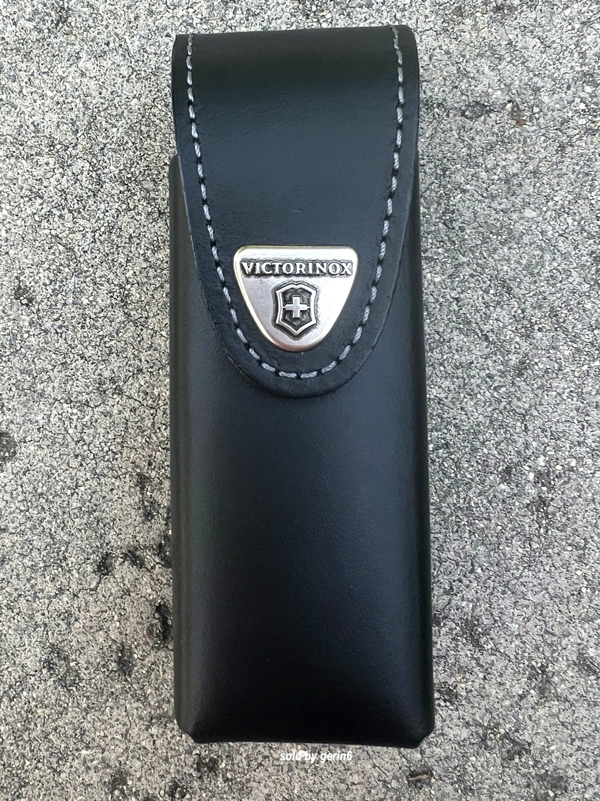 Leather Belt Pouch for 111mm Swiss Army & Victorinox Knives, Black