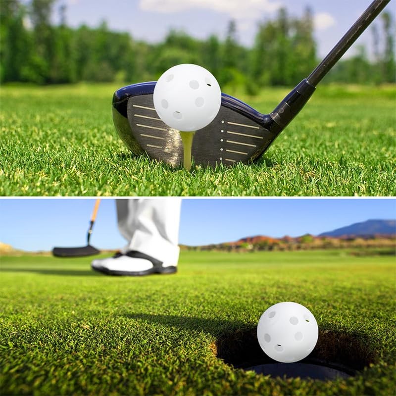 30 Pack Practice Golf Balls - Lightweight, High Visibility, Safe for Backyard & Training