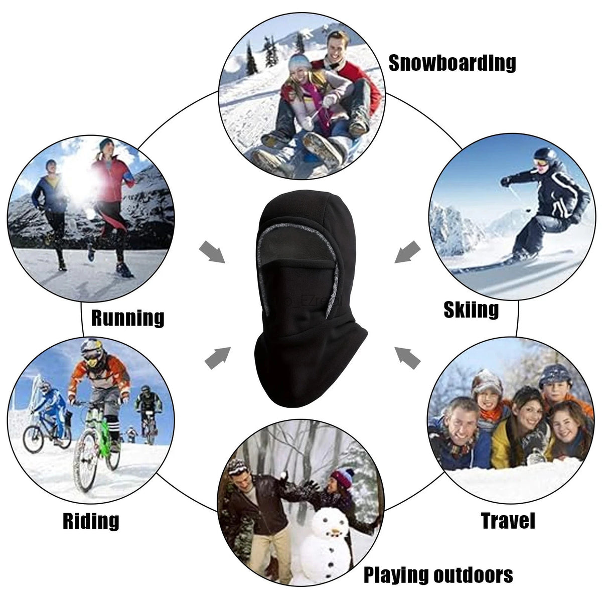 Men's Winter Balaclava Hat Ski Mask Cold Windproof Face Cover