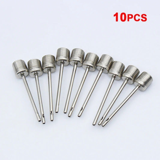 10PCS Stainless Steel Ball Pump Needles for Soccer and Basketball Inflation