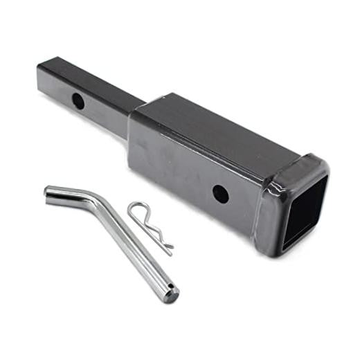 1-1/4 Inch to 2 Inch Trailer Hitch Receiver Extension - 7 Inch Length, 3500 Lbs Capacity