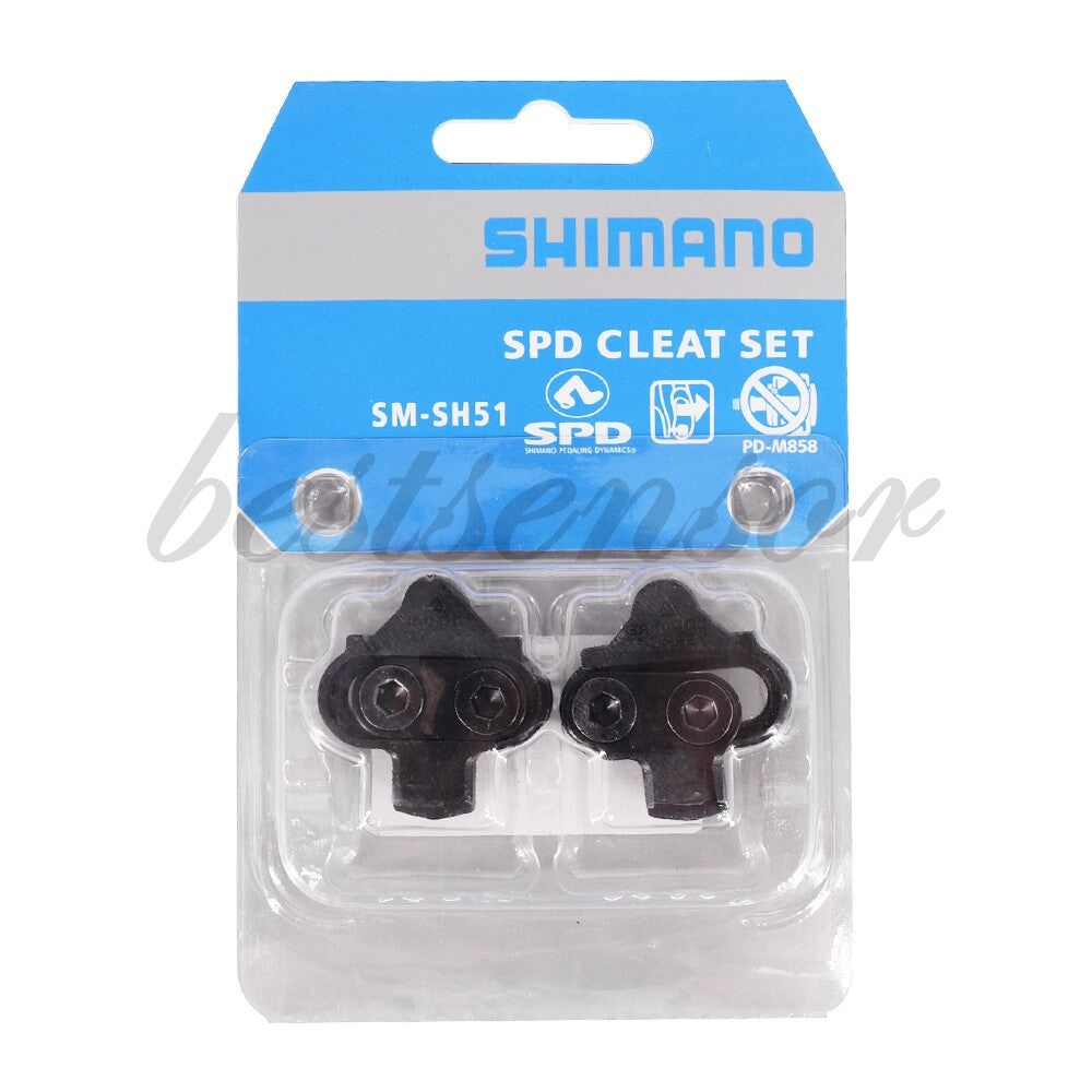 Shimano SPD SM-SH51 Bicycle Cleats - Single-Directional Release, Black