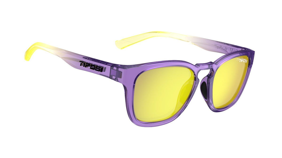 Tifosi Smirk Sunglasses with Violet and Smoke Yellow Lenses - Small to Large Fit