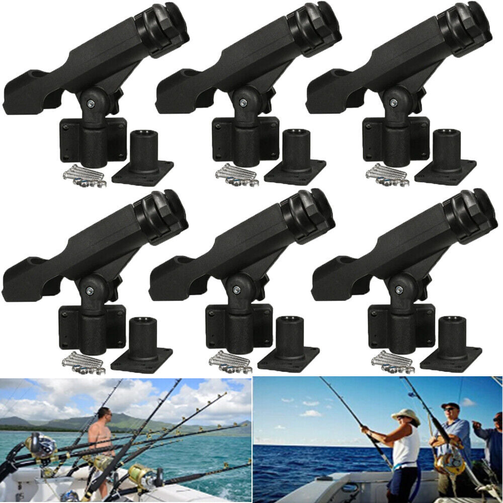Adjustable Boat Fishing Rod Holder for Kayak & Marine Rail Mount