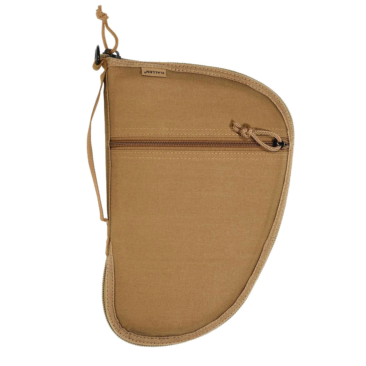 11.5-Inch Lockable Pistol Case with Zipper Closure - Coyote Brown
