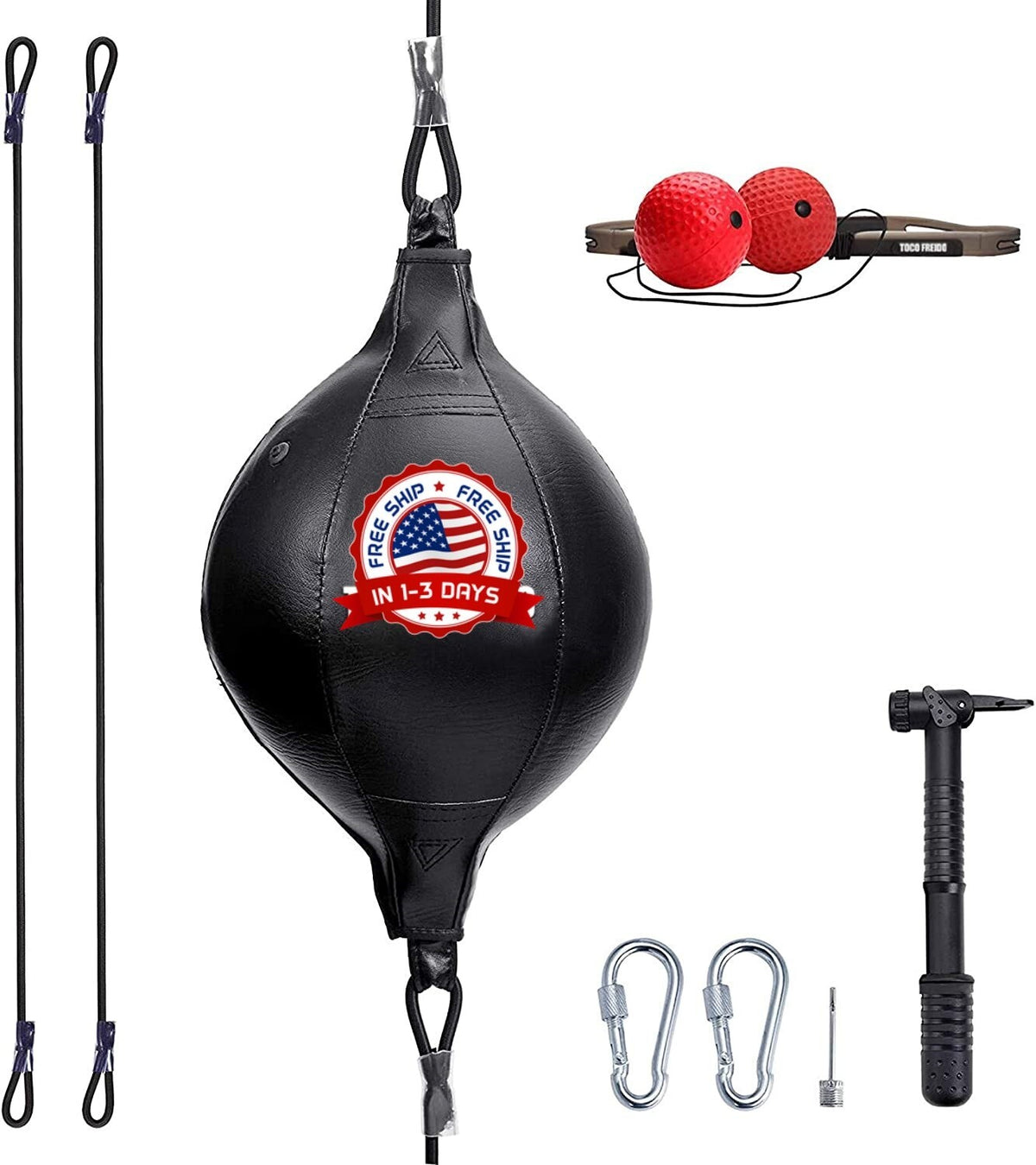 Boxing Speed Ball with Double End Design & Accessories for MMA, Gym & Training