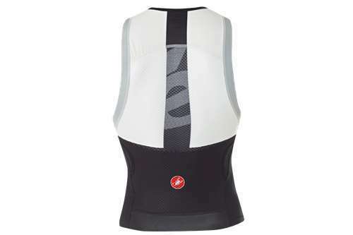 Men's Triathlon Racing Top Vest - Hydrophobic, Race Fit, Castelli Rosso Corsa