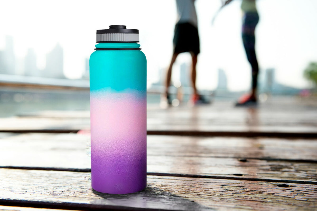 40oz Stainless Steel Vacuum Insulated Water Bottle with Wide Mouth & Leak-Proof Lid