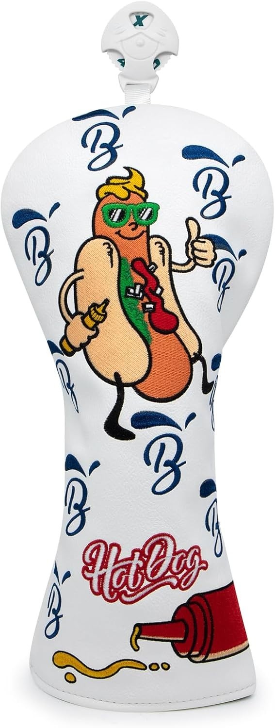 Golf Club Headcovers Leather Hot Dog Style with Number Tag