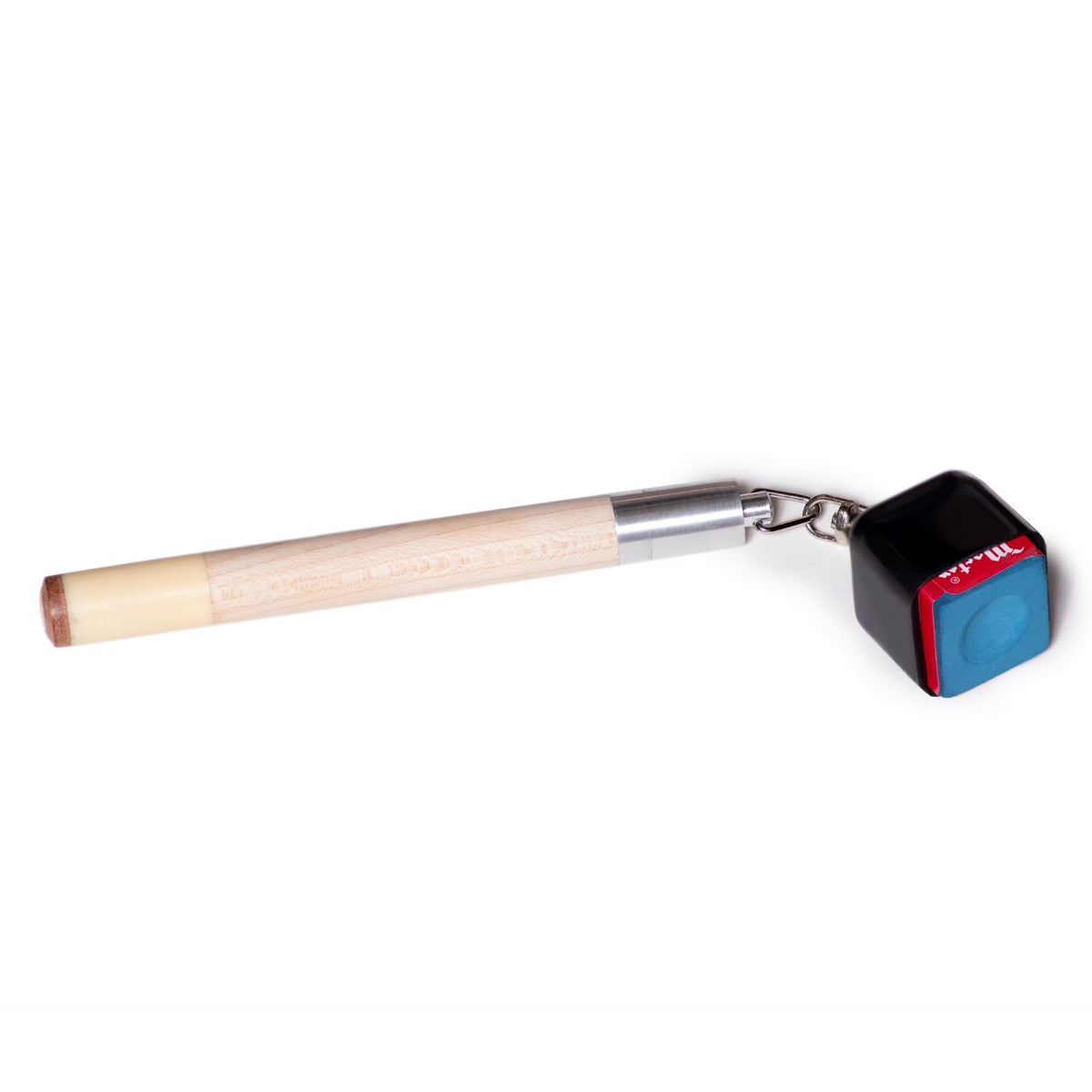 2-in-1 Pool Cue Tip Prep Tool: Pocket Chalk Holder & Tip Pricker