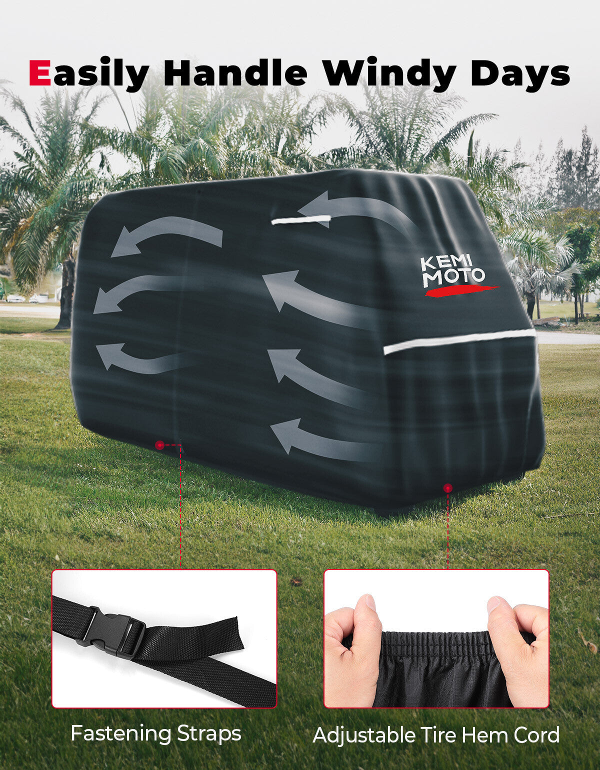 Heavy Duty Golf Cart Cover for EZGO Club Car 6/4+2 Passenger Black 600D