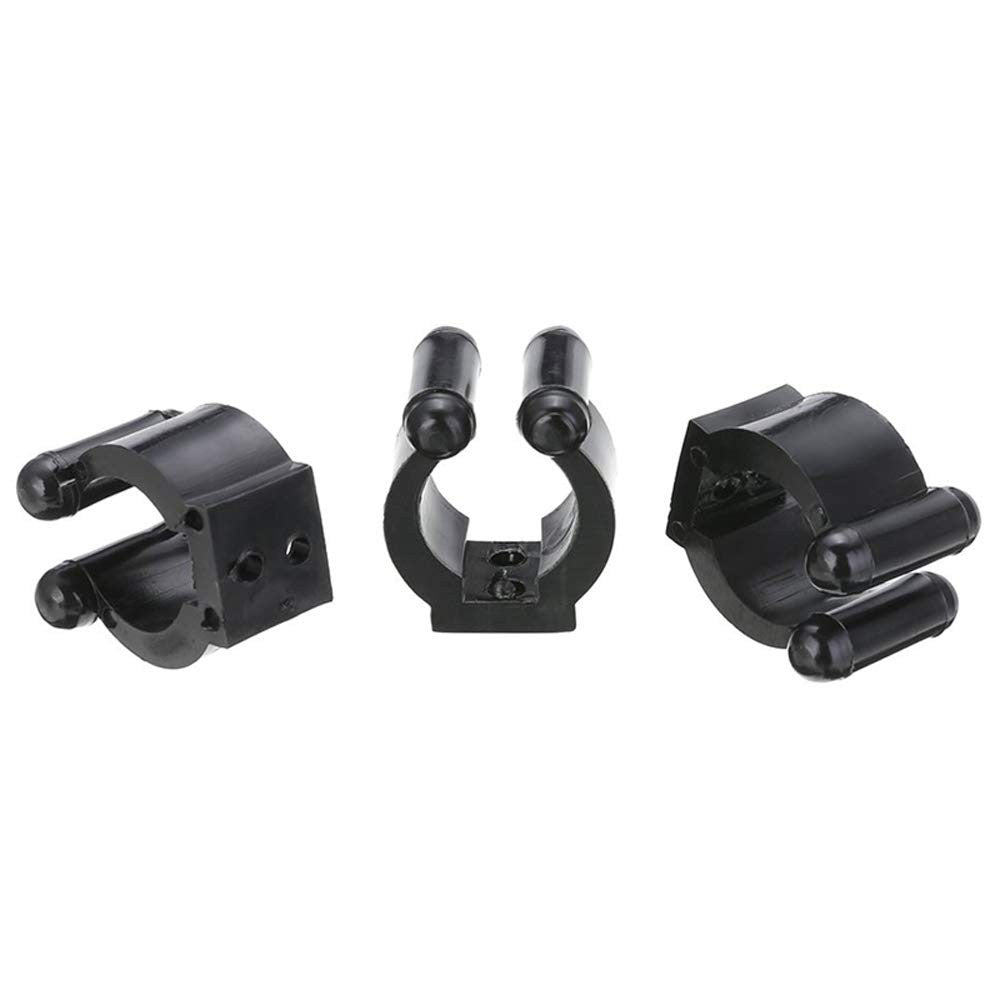 12 Pack Pool Cue Clips for Rack and Rod Holder - Black