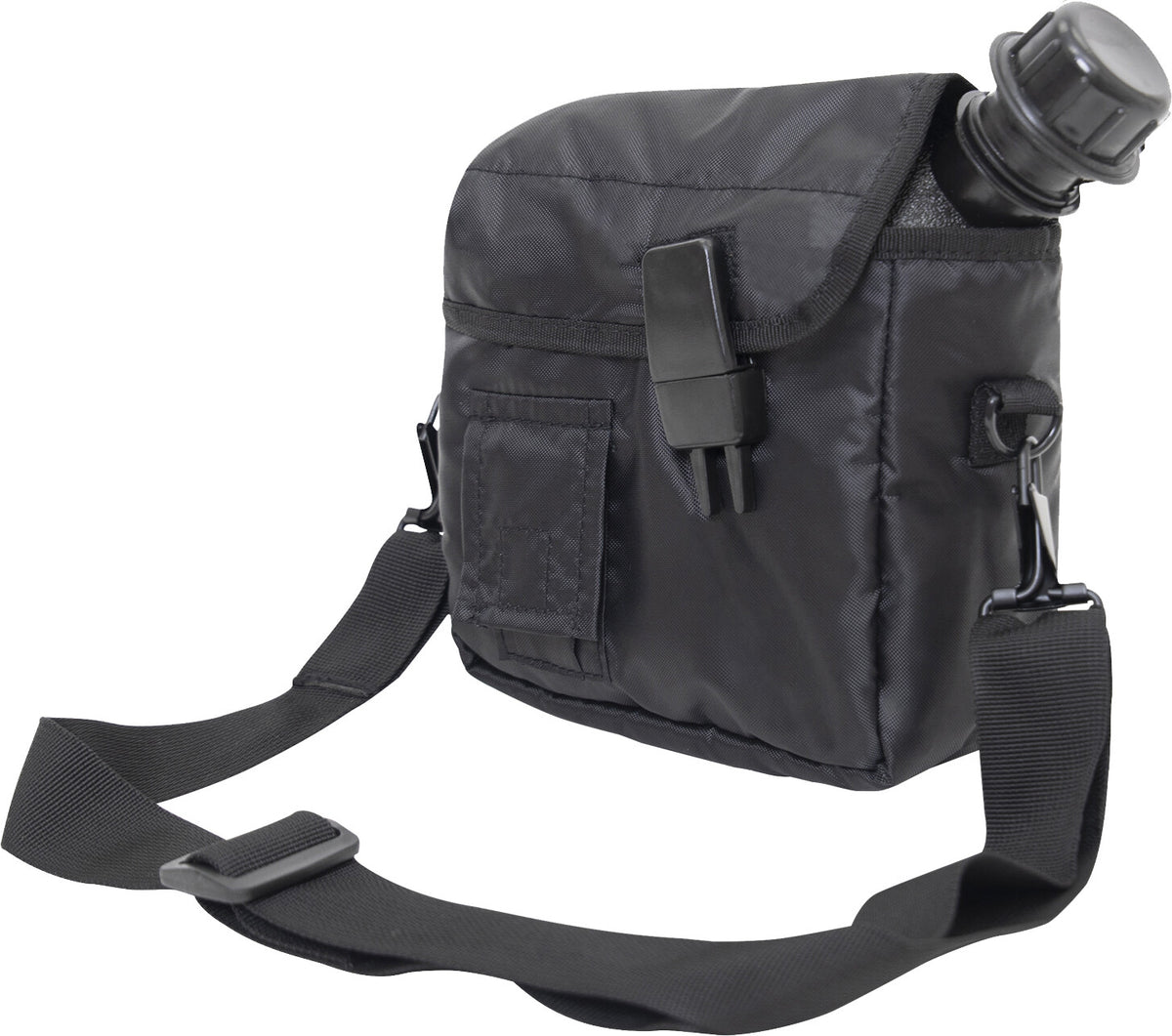 Military 2 Quart Nylon Canteen Cover with Carry Strap - Water Resistant Camping Accessory