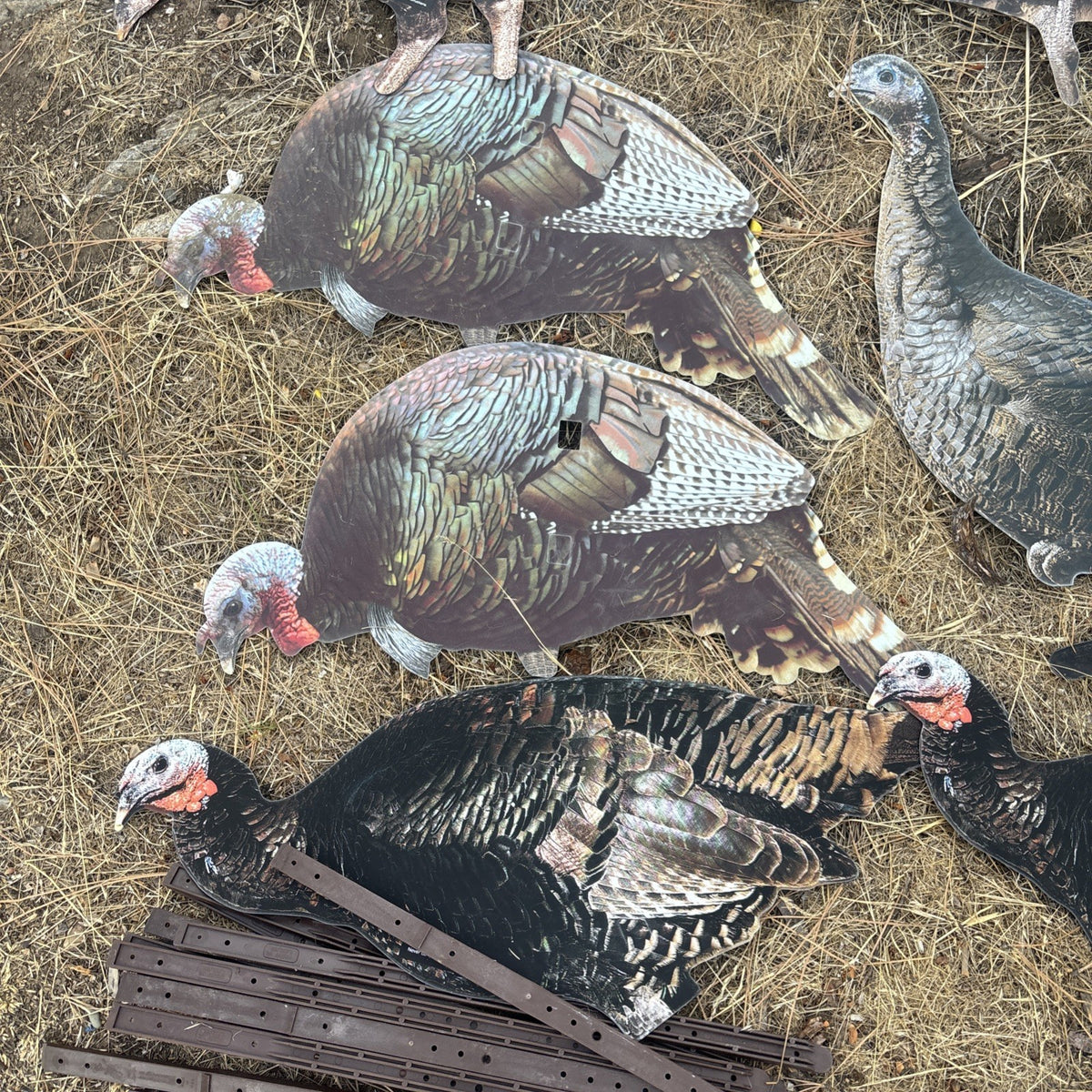12 Pack Turkey Decoys Silhouette Wildlife Hunting Attractants Made in USA