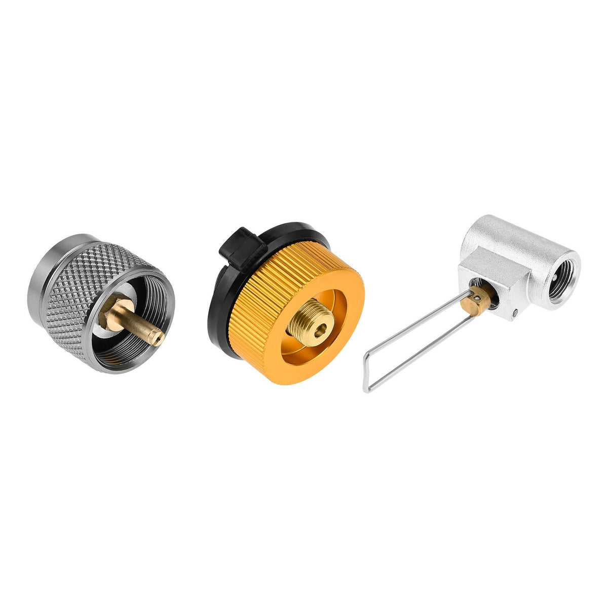 Camping Stove Gas Refill Adapter Set for Propane Isobutane Butane Valve Conversion